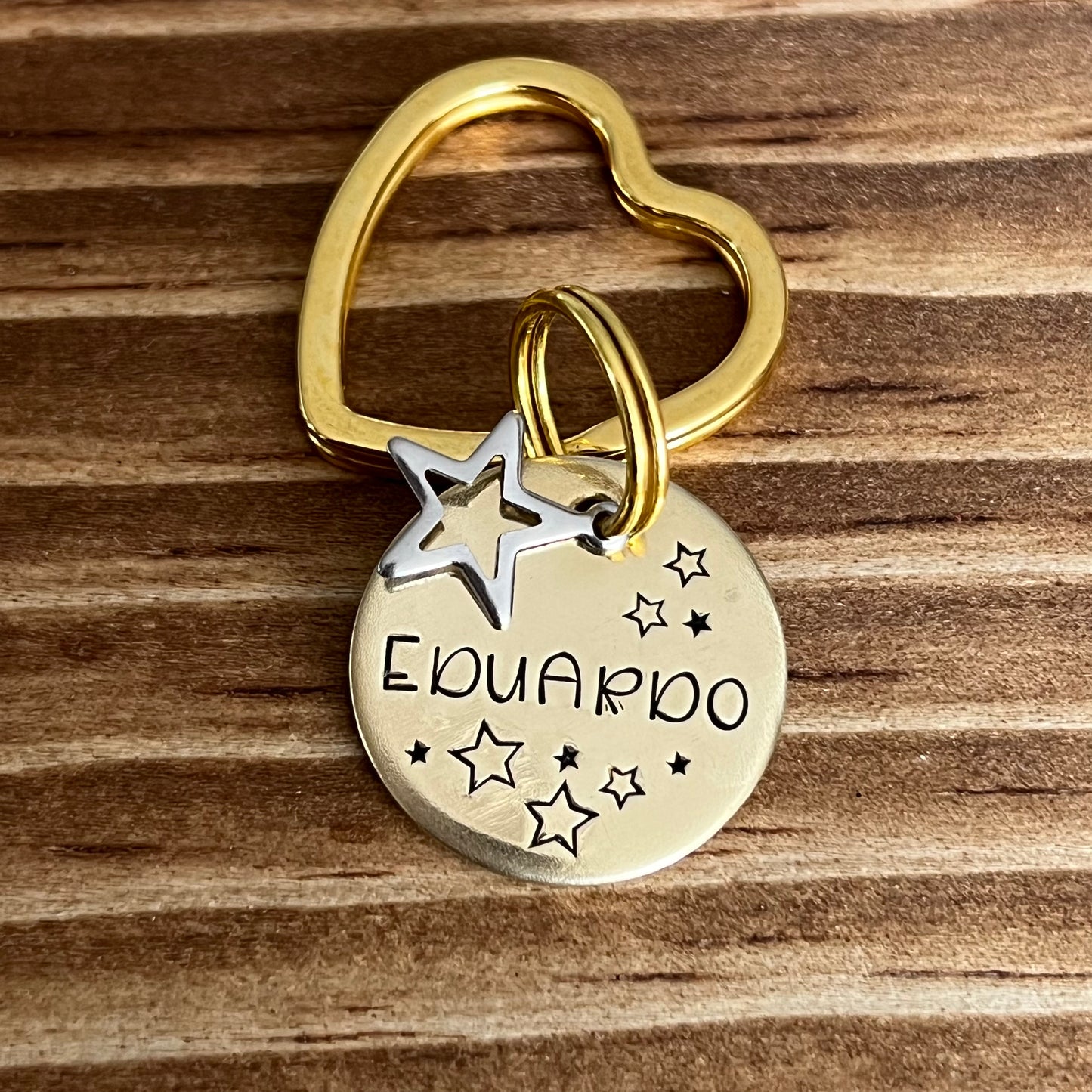 Hand Stamped Tag - Stars