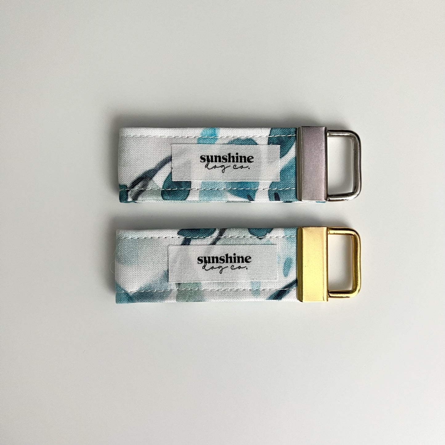 Key Fob / Wristlet Key Chain - Watercolor Leaves